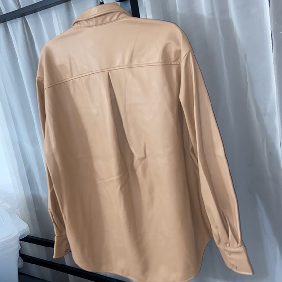 Button Up Faux Leather coat - Picture 5 of 11